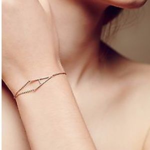 New Anthropologie Liven co. Monogram A rose gold